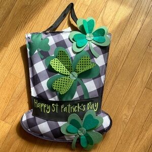 St. Patrick's Day Shamrock Plaid Hat Wall/Door Decor 🍀